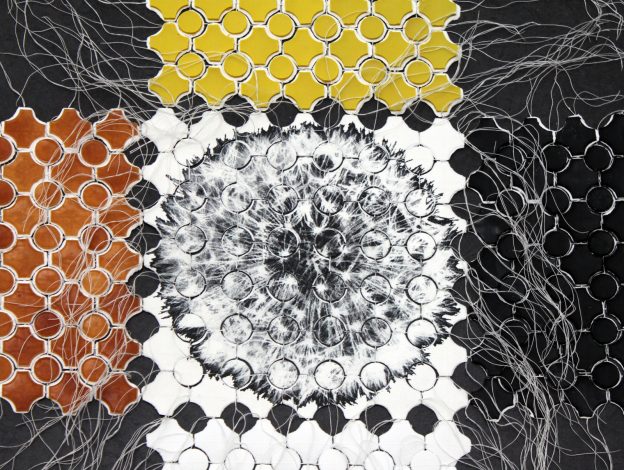 handemade paper, natural rubber, linen, print, 140 x 90 cm, 2016